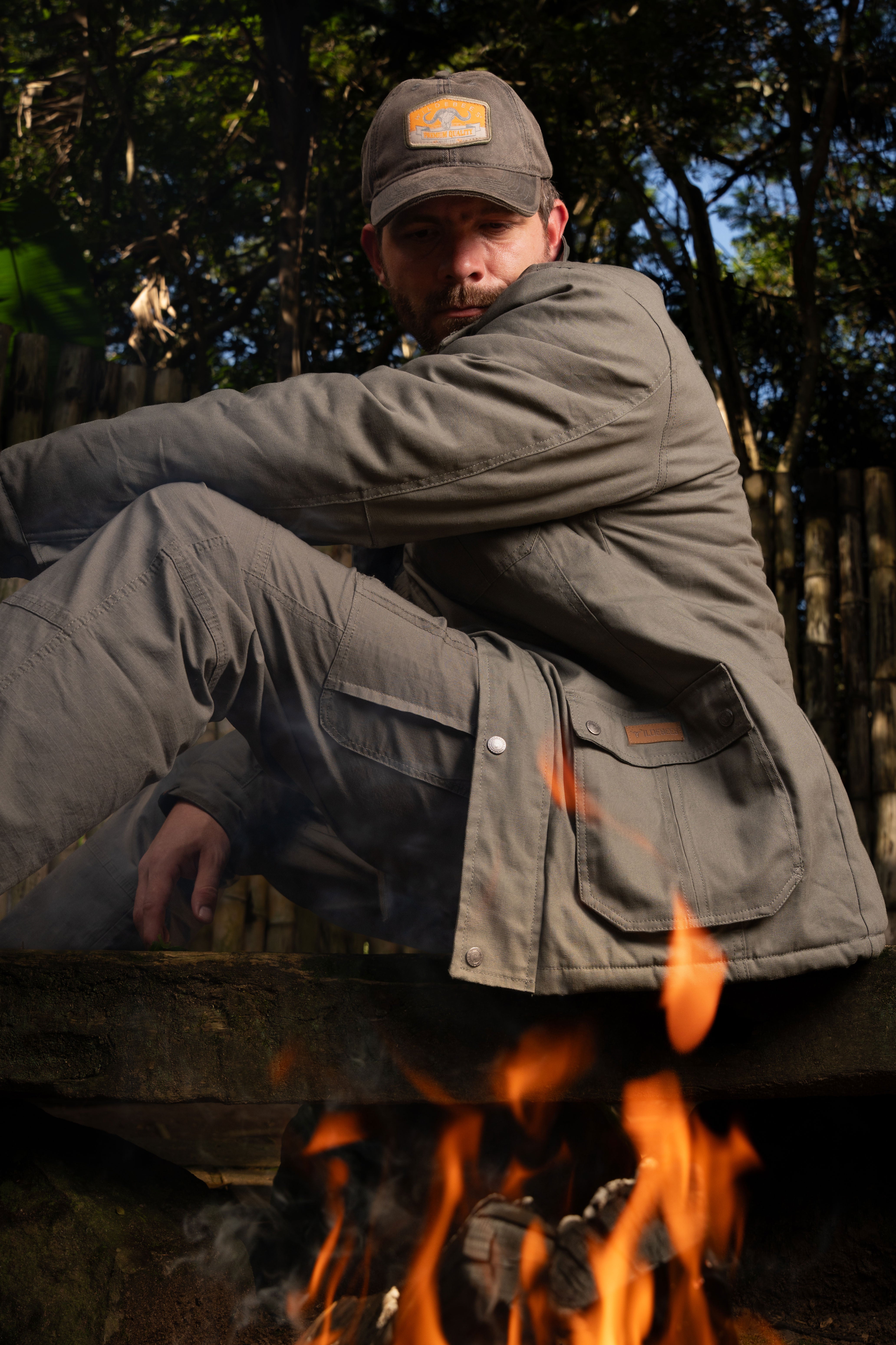 TIBI SS25コットン スクエアネック ジャケット 2 バーガンディ Wildebees Timberjack Canvas Jacket – Overland South Africa