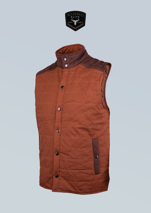 Wildebees Elite Washed Canvas/Oilskin Padded Gilet